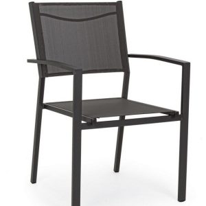 Sedia Con Braccioli Hilde Antracite