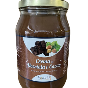 Crema di nocciole e cacao gluten free Squisitaly – vaso vetro kg.1,9