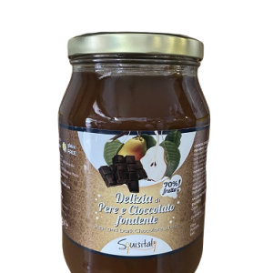 Delizia di pere e cioccolato fondente gluten free Squisitaly – vaso vetro kg.1,9