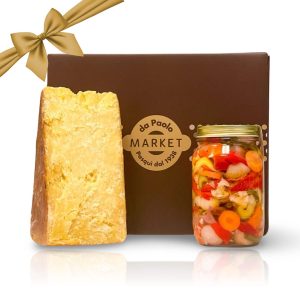 Bagòss e Giardiniera della Mamma Cascina Pizzavacca Confezione Regalo Pasquì