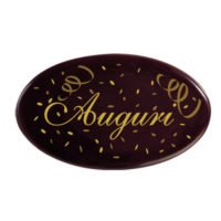 Auguri ovale cioccolato fondente Ice wer – scatola da 36 pezzi