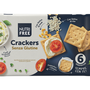 Cracker monoporzione Nutrifree gluten free – gr.33,4 x 6 x 10 pezzi (totale 60 pezzi)
