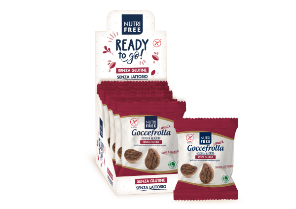 Biscotti Goccefrolla al cioccolato snack Nutrifree monoporzione gluten free – gr.40 x 32 pezzi