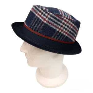 CAPPELLO UOMO INVERNALE BLU SCOZZESE