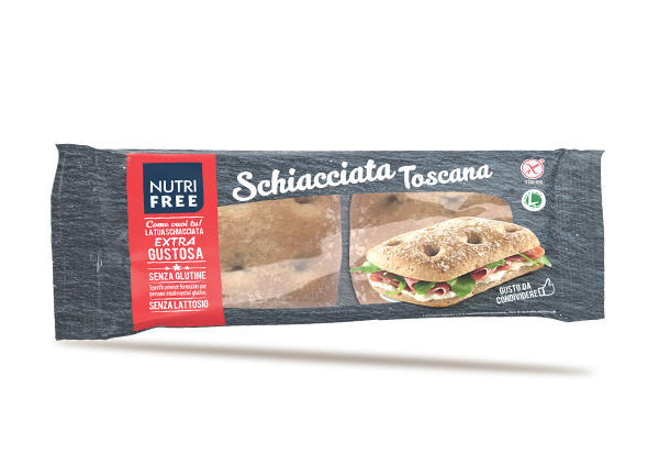 Schiacciata Toscana Nutrifree gluten free 2 pezzi – gr. 85 x 2 x 12 confezioni