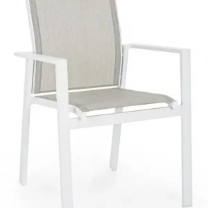 Sedia Con Braccioli Crozet Bianco