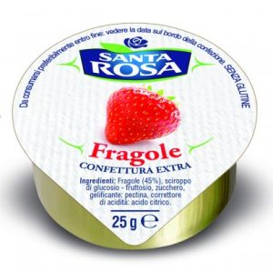 Confettura extra Santa Rosa fragole senza glutine monoporzioni alluminio hotel – gr. 25 x 120 pezzi