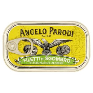 Sgombro filetti con peperoncino e zenzero Angelo Parodi – latta gr.125