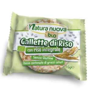 Gallette di riso integrale in porzione bifetta gr.16 Natura Nuova – cartone da 30 pezzi